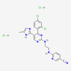 molecular formula C22H20Cl4N8 B1654151 Laduviglusib dihydrochloride CAS No. 2109414-84-6