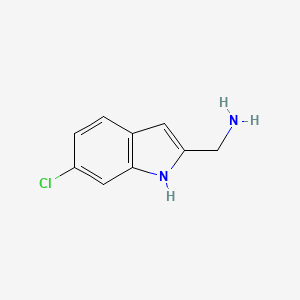 molecular formula C9H9ClN2 B1654157 C-(6-chloro-indol-2-yl)-methylamine CAS No. 21109-28-4