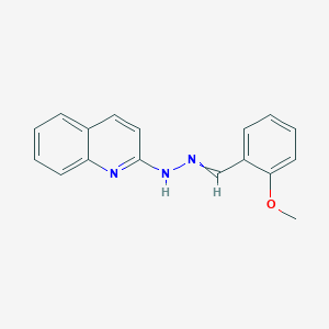 molecular formula C17H15N3O B1654158 N-[(2-methoxyphenyl)methylideneamino]quinolin-2-amine CAS No. 21119-45-9