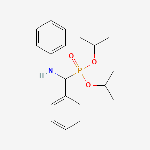molecular formula C19H26NO3P B1654171 N-[di(propan-2-yloxy)phosphoryl-phenylmethyl]aniline CAS No. 21234-61-7