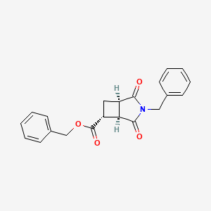 molecular formula C21H19NO4 B1654181 Benzyl (1R,5R,6R)-3-benzyl-2,4-dioxo-3-azabicyclo[3.2.0]heptane-6-carboxylate CAS No. 2126144-12-3