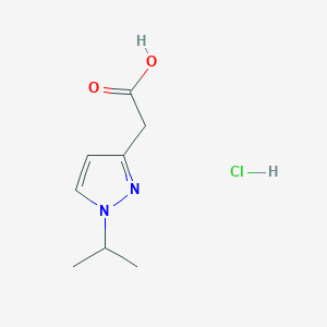 molecular formula C8H13ClN2O2 B1654187 2-[1-(Propan-2-yl)-1H-pyrazol-3-yl]acetic acid hydrochloride CAS No. 2126176-85-8