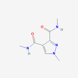 molecular formula C8H12N4O2 B1654193 Pyrazole-3,4-dicarboxamide, N,N',1-trimethyl- CAS No. 21272-65-1