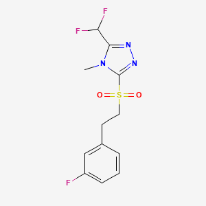 3-(Difluoromethyl)-5-[2-(3-fluorophenyl)ethylsulfonyl]-4-methyl-1,2,4-triazole