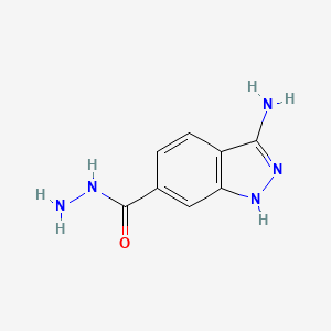 molecular formula C8H9N5O B1654210 3-Amino-1H-indazole-6-carbohydrazide CAS No. 2140305-21-9