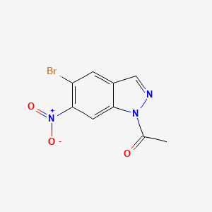molecular formula C9H6BrN3O3 B1654211 1-Acetyl-5-bromo-6-nitroindazole CAS No. 2140305-24-2