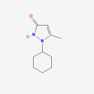 molecular formula C10H16N2O B1654214 1-Cyclohexyl-5-methyl-2H-pyrazol-3-one CAS No. 2140305-55-9