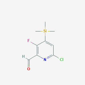 6-Chloro-3-fluoro-4-(trimethylsilyl)pyridine-2-carbaldehyde