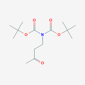 molecular formula C14H25NO5 B1654221 tert-butyl N-[(tert-butoxy)carbonyl]-N-(3-oxobutyl)carbamate CAS No. 2140326-62-9