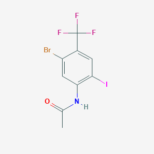 molecular formula C9H6BrF3INO B1654222 N-Acetyl 5-bromo-2-iodo-4-(trifluoromethyl)aniline CAS No. 2140326-66-3