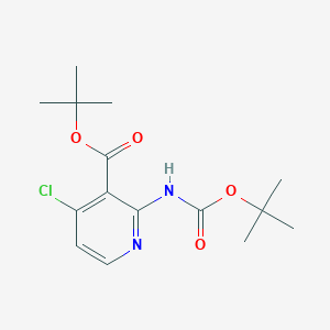 molecular formula C15H21ClN2O4 B1654225 tert-Butyl 2-{[(tert-butoxy)carbonyl]amino}-4-chloropyridine-3-carboxylate CAS No. 2140327-19-9