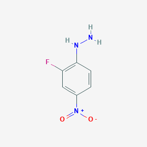 molecular formula C6H6FN3O2 B165423 (2-氟-4-硝基苯基)肼 CAS No. 127350-92-9