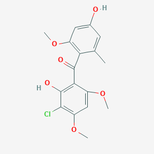 Methanone, (3-chloro-2-hydroxy-4,6-dimethoxyphenyl)(4-hydroxy-2-methoxy-6-methylphenyl)-