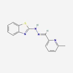 N-[(E)-(6-Methylpyridin-2-yl)methylideneamino]-1,3-benzothiazol-2-amine