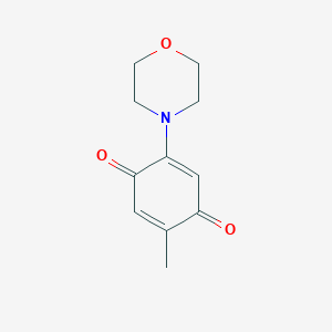 molecular formula C11H13NO3 B1654243 2-METHYL-5-MORPHOLINOBENZO-1,4-QUINONE CAS No. 2158-89-6