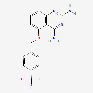 5-[[4-(Trifluoromethyl)phenyl]methoxy]quinazoline-2,4-diamine