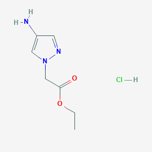molecular formula C7H12ClN3O2 B1654253 Ethyl 2-(4-amino-1H-pyrazol-1-yl)acetate hydrochloride CAS No. 2169997-54-8