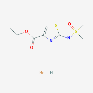 Ethyl 2-((dimethyl(oxo)-l6-sulfanylidene)amino)thiazole-4-carboxylate hydrobromide