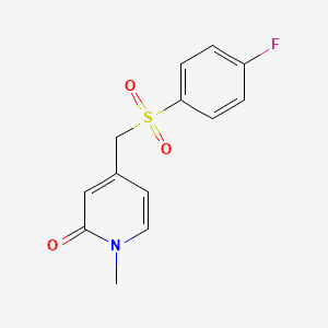 4-[(4-Fluorophenyl)sulfonylmethyl]-1-methylpyridin-2-one