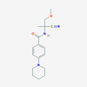 molecular formula C17H23N3O2 B1654293 N-(2-Cyano-1-methoxypropan-2-yl)-4-piperidin-1-ylbenzamide CAS No. 2191402-60-3