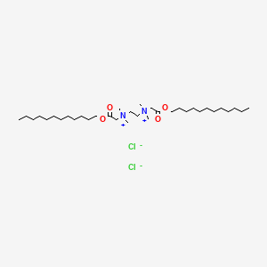 molecular formula C34H70ClN2O4+ B1654294 Ethylenebis((carboxymethyl)dimethylammonium), dichloride, didodecyl ester CAS No. 21954-75-6