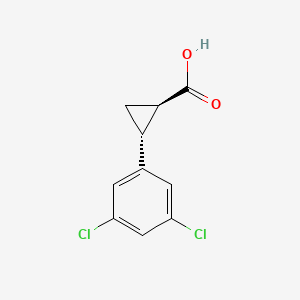 molecular formula C10H8Cl2O2 B1654318 rac-(1R,2R)-2-(3,5-dichlorophenyl)cyclopropane-1-carboxylic acid, trans CAS No. 220353-25-3