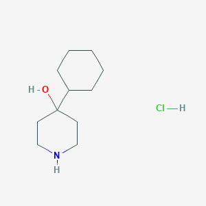 molecular formula C11H22ClNO B1654330 4-Cyclohexylpiperidin-4-ol hydrochloride CAS No. 22108-18-5