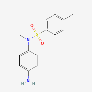 molecular formula C14H16N2O2S B1654331 N-(4-aminophenyl)-N,4-dimethylbenzenesulfonamide CAS No. 22110-09-4