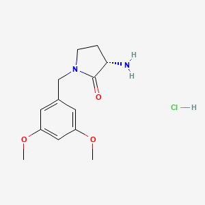 B1654356 (s)-3-Amino-1-(3,5-dimethoxybenzyl) pyrrolidin-2-one hcl CAS No. 2227107-80-2