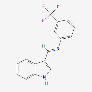 3-(N-(m-Trifluoromethylphenyl)formimidoyl)indole