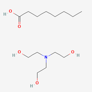 molecular formula C14H31NO5 B1654422 Octanoic acid triethanolamine salt CAS No. 22919-56-8