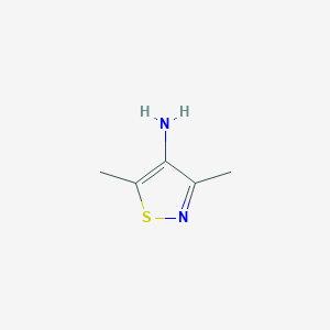 molecular formula C5H8N2S B1654428 4-Isothiazolamine, 3,5-dimethyl- CAS No. 23031-84-7