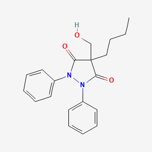 3,5-Pyrazolidinedione, 4-butyl-1,2-diphenyl-4-(hydroxymethyl)-