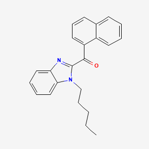 molecular formula C23H22N2O B1654440 naphthalen-1-yl(1-pentyl-1H-benzo[d]imidazol-2-yl)methanone CAS No. 2316839-70-8