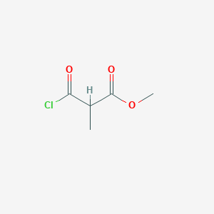 molecular formula C5H7ClO3 B1654442 Propanoic acid, 3-chloro-2-methyl-3-oxo-, methyl ester CAS No. 23185-24-2