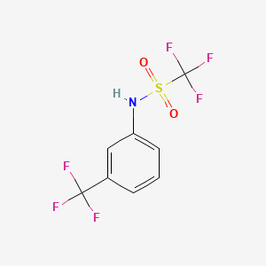 molecular formula C8H5F6NO2S B1654461 Methanesulfonamide, 1,1,1-trifluoro-N-(3-(trifluoromethyl)phenyl)- CAS No. 23384-11-4