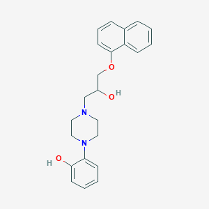 molecular formula C23H26N2O3 B165448 2-(4-(2-Hydroxy-3-(naphthalen-1-yloxy)propyl)piperazin-1-YL)phenol CAS No. 132194-30-0