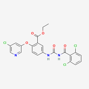 Ethyl 2-(5-chloropyridin-3-yl)oxy-5-[(2,6-dichlorobenzoyl)carbamoylamino]benzoate