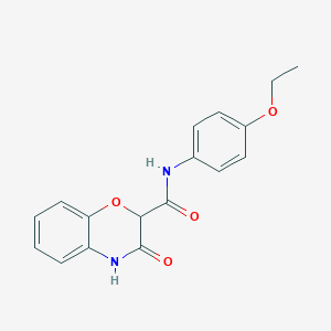molecular formula C17H16N2O4 B1654516 n-(4-ethoxyphenyl)-3-oxo-3,4-dihydro-2h-1,4-benzoxazine-2-carboxamide CAS No. 24011-68-5