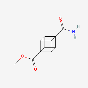 molecular formula C11H11NO3 B1654559 Methyl 4-carbamoylcubane-1-carboxylate CAS No. 24539-27-3