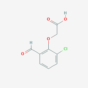 molecular formula C9H7ClO4 B1654563 2-(2-chloro-6-formylphenoxy)acetic acid CAS No. 24589-85-3