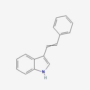 molecular formula C16H13N B1654566 3-styryl-1H-indole CAS No. 24620-45-9