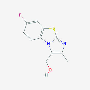 molecular formula C11H9FN2OS B165458 (6-Fluoro-2-methylimidazo[2,1-b][1,3]benzothiazol-1-yl)methanol CAS No. 127346-00-3