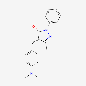 4-((4-(Dimethylamino)phenyl)methylene)-2,4-dihydro-5-methyl-2-phenyl-3H-pyrazol-3-one