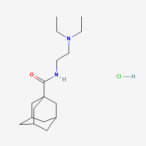 molecular formula C17H31ClN2O B1654600 N-(2-(Diethylamino)ethyl)tricyclo(3.3.1.1(sup 3,7))decane-1-carboxamide monohydrochloride CAS No. 25225-42-7