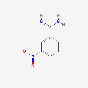 molecular formula C8H9N3O2 B1654625 4-Methyl-3-nitro-benzamidine CAS No. 25412-76-4