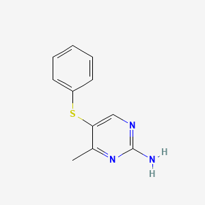 molecular formula C11H11N3S B1654728 4-Methyl-5-(phenylthio)pyrimidin-2-amine CAS No. 263897-63-8
