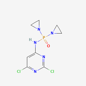 molecular formula C8H10Cl2N5OP B1654787 Phosphinic amide, P,P-bis(1-aziridinyl)-N-(2,6-dichloro-4-pyrimidinyl)- CAS No. 2740-08-1