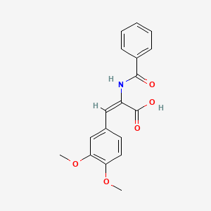 (E)-2-benzamido-3-(3,4-dimethoxyphenyl)prop-2-enoic acid