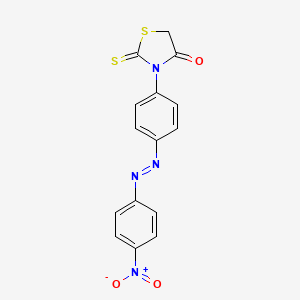 molecular formula C15H10N4O3S2 B1654799 4-Thiazolidinone, 3-[4-[(4-nitrophenyl)azo]phenyl]-2-thioxo- CAS No. 275802-82-9